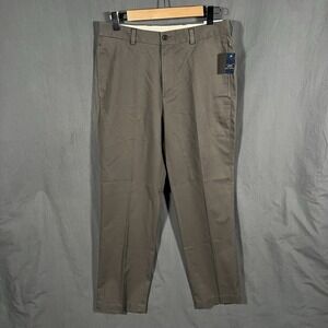Brooks Brothers Pants Men's 32x30 Beige Clark Chino Flat Front Straight Trousers